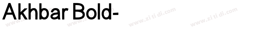 Akhbar Bold字体转换